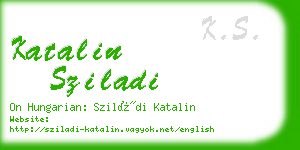 katalin sziladi business card